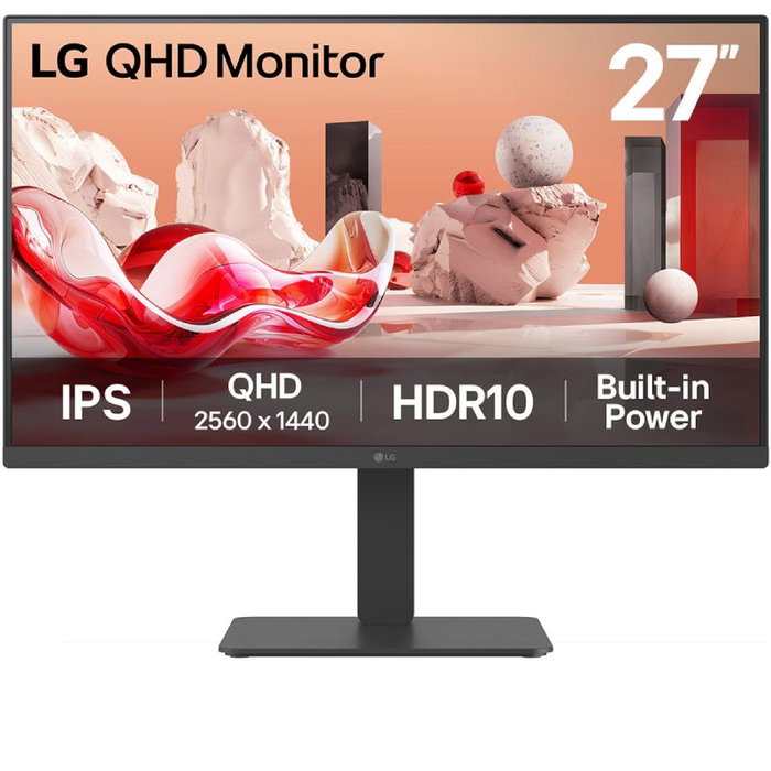 LG 27BA45QB-B Monitor QHD IPS de 27 pulgadas, Negro